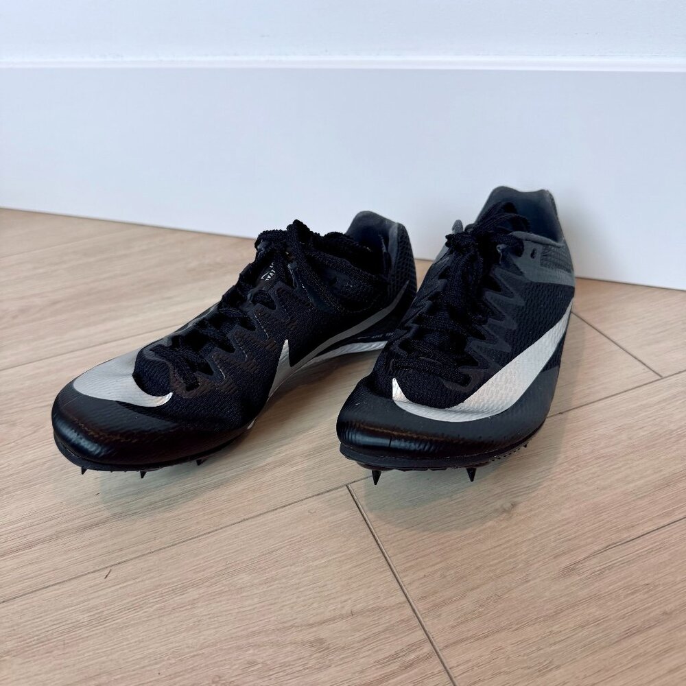 Kids Black and White Track Spikes